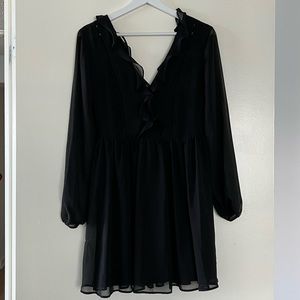 Black Midi Dress - Express - Size S